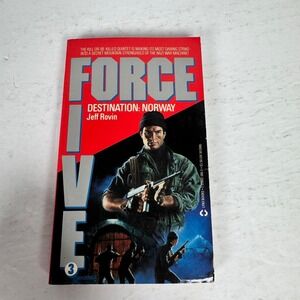 Force Five Destination Norway Jeff Rovin 1989‎ First Printing Lynx Books Fiction